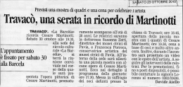 Travac&ograve;, una serata in ricordo di Martinetti
