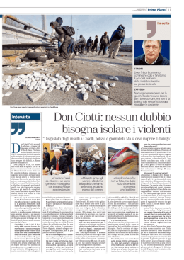 Don Ciotti: nessun dubbio
