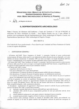 Scarica il Regolamento Pesca - Area Marina Protetta Parco