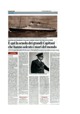 &Egrave; qui la scuola dei grandi Capitani che hanno