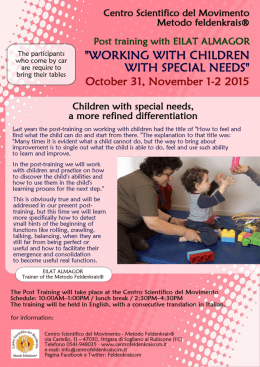 |r“WORKING WITH CHILDREN WITH SPECIAL NEEDS"