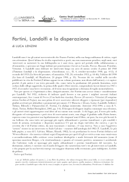 Fortini, Landolfi e la disperazione