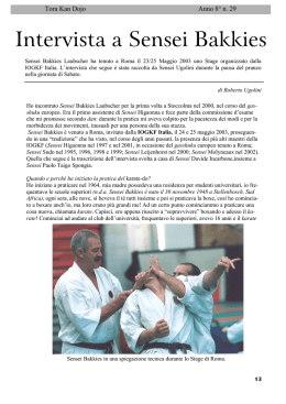 Intervista a Sensei Bakkies