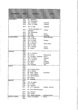 Elenco scuole partecipanti 2007-2015