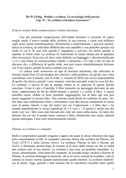 la scrittura ristruttura il pensiero