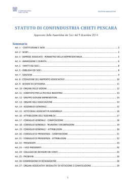 STATUTO CONFINDUSTRIA Chieti Pescara 09.12.2014