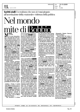 Nel mondo mite di Bobbio