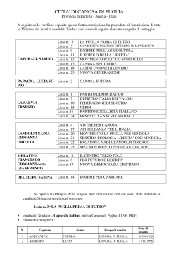 CITTA` DI CANOSA DI PUGLIA - CanosaWeb il portale di Canosa