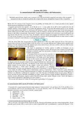 (YES) Le annunciazioni delle nascite di Yeshùa e del