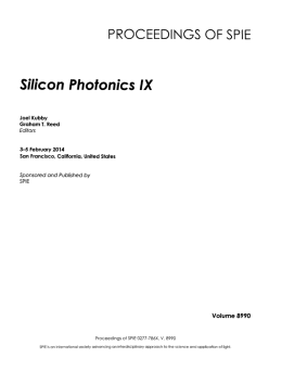 Silicon photonics IX : 3 - 5 February 2014, San Francisco