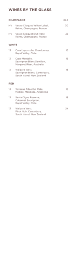 to view Wine & Champagne menu