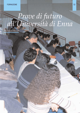 Prove di futuro all`Università di Enna
