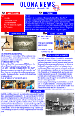 Newsletter n. 1 — Novembre 2014