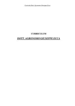 DOTT. AGRONOMO GIUSEPPE ECCA