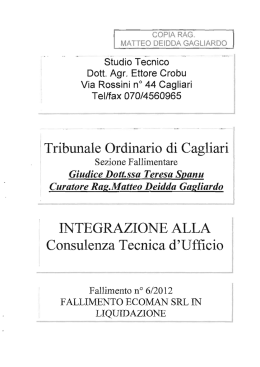 Studio Tecnico Dott. Agr. Ettore Crobu Via Rossini n&deg; 44 Cagliari