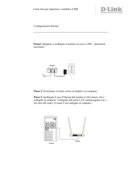 Passo1: Spegnere e scollegare il modem via cavo o DSL - D-Link
