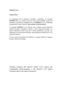 Manuale Centralino Telefonico Domino vers. 2-8N