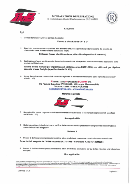 DICHIARAZIONE DI PRESTAZIONE