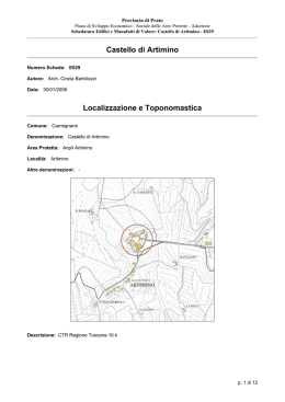Castello di Artimino Localizzazione e