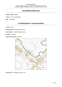 Cementificio Marchino Localizzazione e