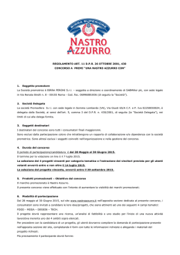 REGOLAMENTO ART. 11 D.P.R. 26 OTTOBRE