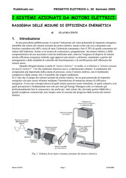 I SISTEMI AZIONATI DA MOTORI ELETTRICI: