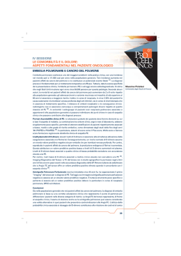 IV Sessione: `Le comorbilit&agrave; e il dolore: aspetti fondamentali