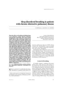 Sleep disordered breathing in patients with chronic obstructive