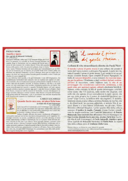 scheda della collana Il mondo &egrave; pieno di gente