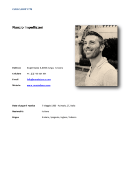 curriculum vitae - Nunzio Impellizzeri