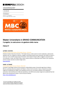 Master Universitario in BRAND COMMUNICATION
