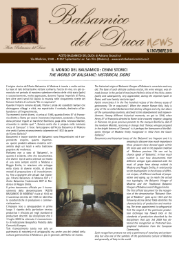 newsletter NOVEMBRE BOZZA Ross - Aceto Balsamico del Duca di
