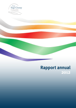 Rapport annual 2012 - Casa sogn Giusep Cumpadials