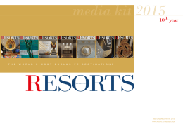 media kit 2015 - Resorts Magazine