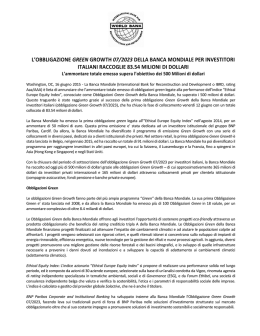 l`obbligazione green growth 07/2023 della banca mondiale per