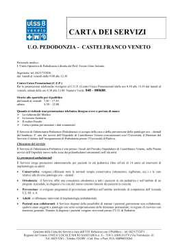U.O. PEDODONZIA - CASTELFRANCO VENETO