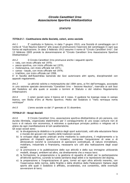 Statuto Sociale - Circolo Canottieri Irno