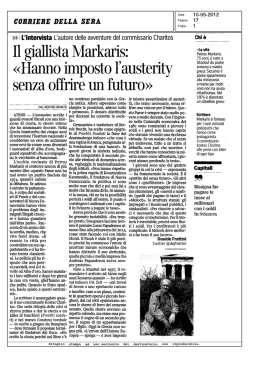 Il giallista Markaris: