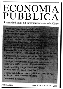 ECONOMIA PUBBLICA - Consiglio Regionale del Veneto
