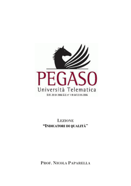 indicatori di qualità - Università Telematica Pegaso