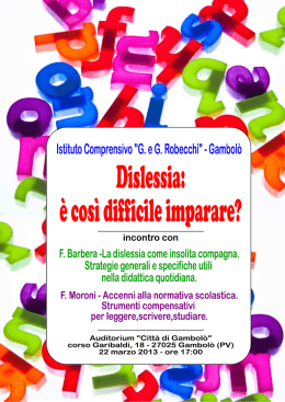 La locandina - Direzione Didattica Mortara