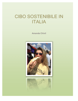 CIBO SOSTENIBILE IN ITALIA