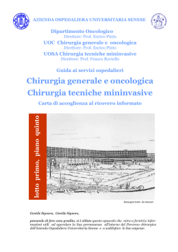 Informazioni per il ricovero