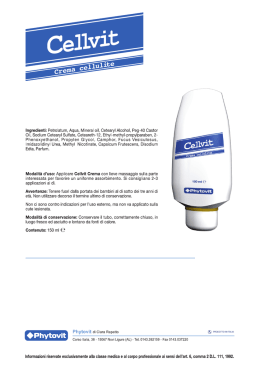 Ingredienti: Petrolatum, Aqua, Mineral oil, Cetearyl Alcohol, Peg