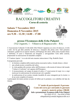 corso cesteria 2015 - Ecomuseo delle Erbe Palustri