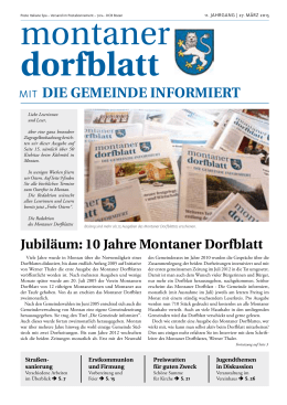 MIT DIE GEMEINDE INFORMIERT