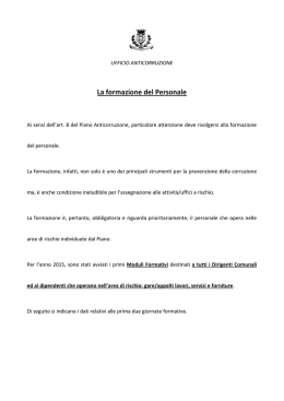La formazione del Personale