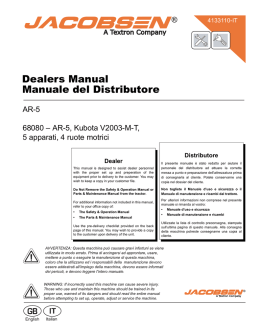 Manuale del Distributore Dealers Manual