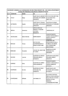 ecco tutti i movimenti dei primi dirigenti di ps in italia