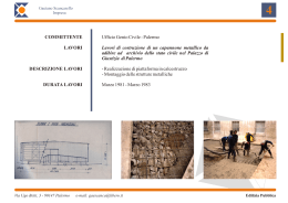 Ufficio Genio Civile - Palermo Lavori di costruzione di un capannone